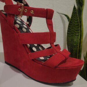 Red Platform Sandals NWT